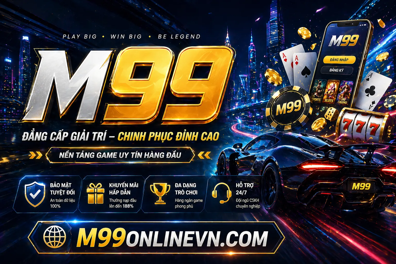 Hình ảnh tổng quan về 188betlink, thể hiện sự chuyên nghiệp, sang trọng và niềm vui cá cược trực tuyến với các yếu tố đỏ và vàng